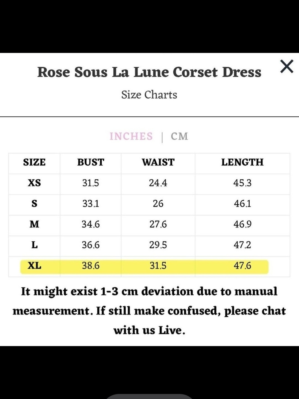 LaceMade Rose Sus La Lune Dress Size XL - Picture 4 of 4